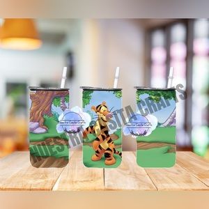 Kids 2 in 1 tigger in forest tumbler